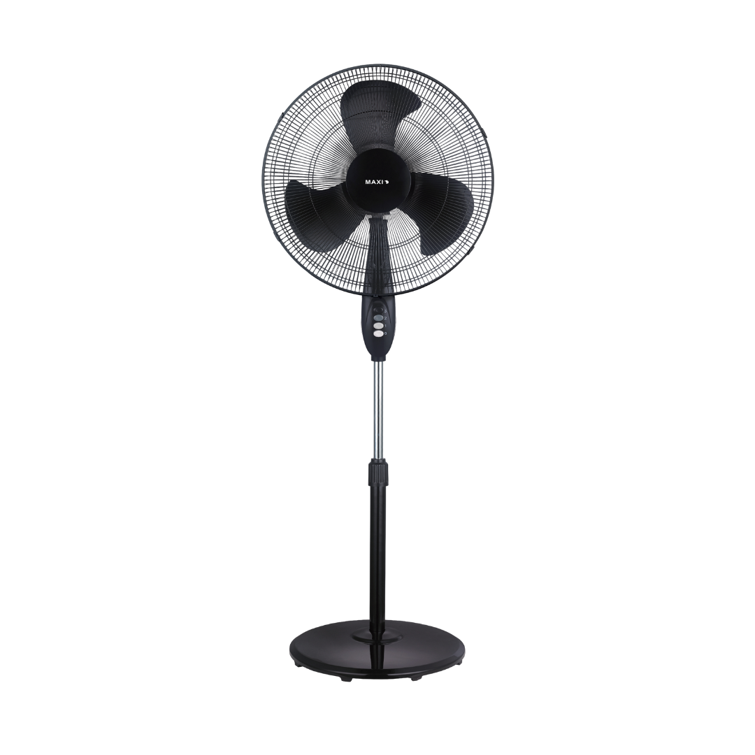 MAXI Stand fan 18 inches Black with 3 speed levels FAN45-12p