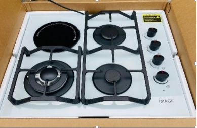 IMAGE 3 GAS & 1 ELECTRIC BURNER BUILT IN GAS HOB IM-60EG5-W