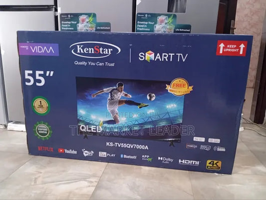 Kenstar 55 Inches QLED 4K Frameless Smart TV Powered by VIDAA KS-TV55QV7000A