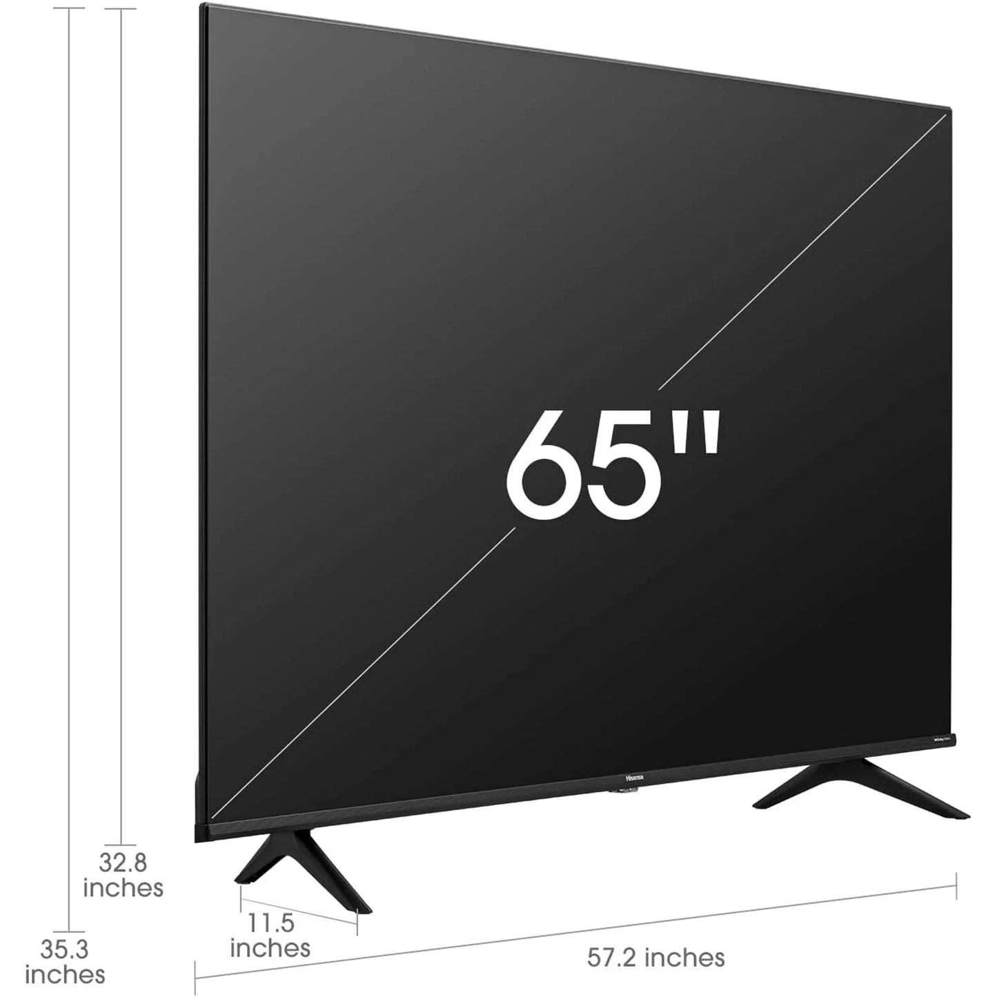 Hisense 65 Inch Class A6 Series 4K UHD Google Smart TV with Free wall Bracket 65A6N