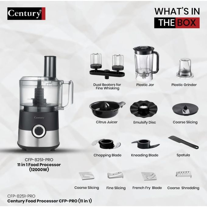 Century 11 in 1 FOOD PROCESSOR AND YAM POUNDER- HEAVY DUTY -1200W