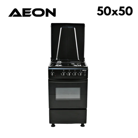 AEON 4G BURNER GAS COOKER 50X50 4G BLACK 5040