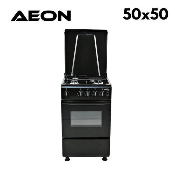 AEON 4G BURNER GAS COOKER 50X50 4G BLACK 5040