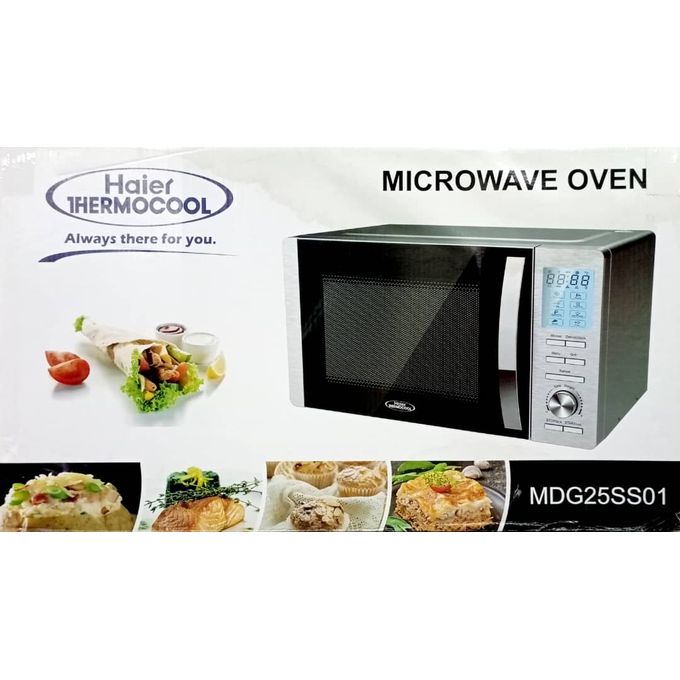 Haier Thermocool 25L Microwave Oven Digital Trendy Silver MDG25SS01
