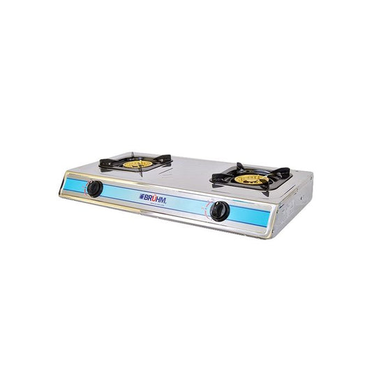 Bruhm BGC MT2S - 2 Burner Gas Stove Stainless Steel - Silver