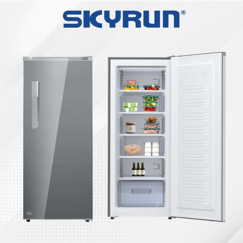 Skyrun 180 Litres Upright Freezer Silver - BDL-180HC