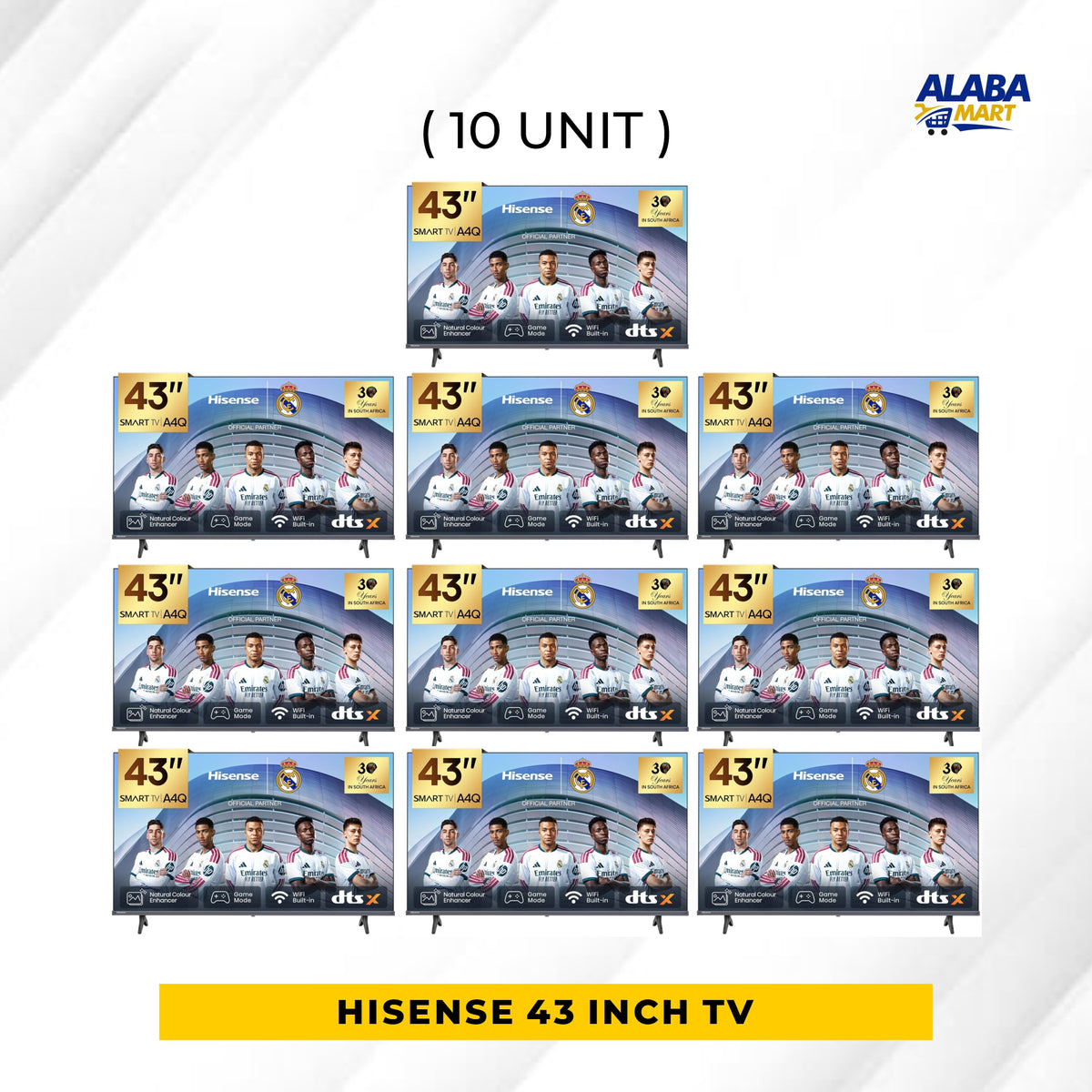 10 UNIT COMBO Hisense 43 inch A4Q LED Smart Tv with Free wall bracket Save ₦114,800! 😱🛒 on this Deal