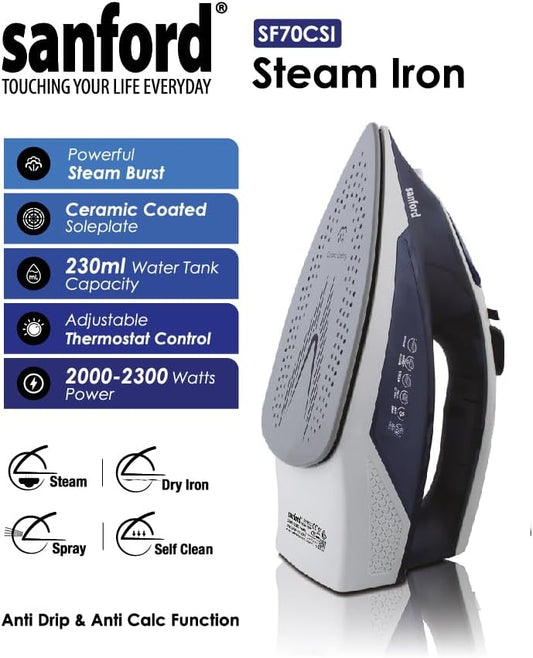 Sanford 2300Watt Steam Iron SF70CSI BS