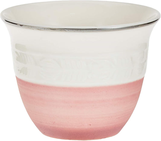 Flamingo 12 Pieces Arabic Coffee Cup Set Pink/White FL8157ACC
