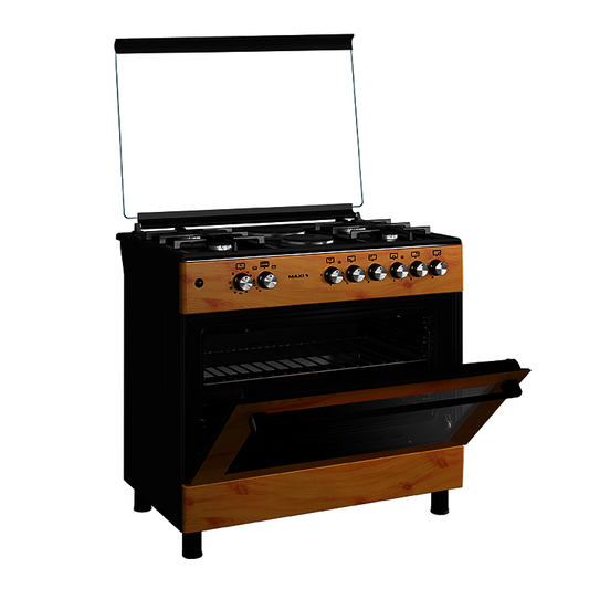 Maxi 60*90 (4+2) Burner Gas Cooker Wood