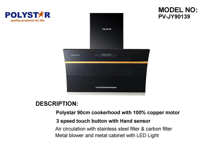 POLYSTAR 90CM COOKER HOOD PV-JY90139