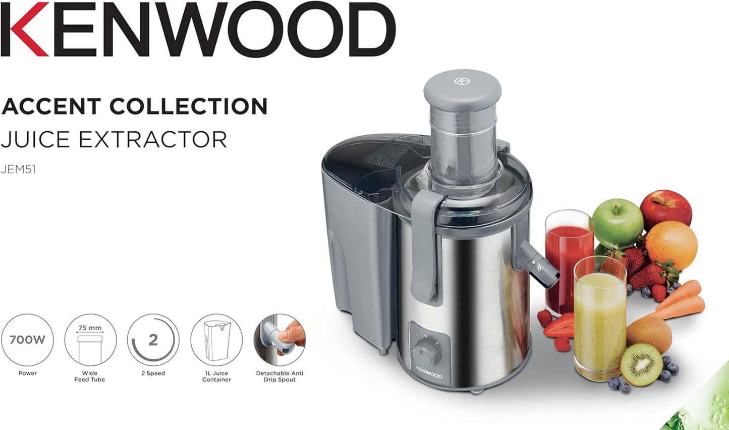 KENWOOD 1.5 Liters Juice Extractor JEM51.000GS Grey/Silver GCC