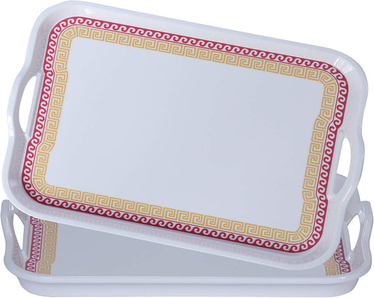 Flamingo Tray, Multi-Colour, 17.5 Inches, FL9115CMW, 2Pcs