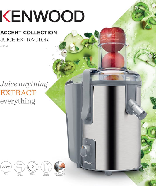 KENWOOD 1.5 Liters Juice Extractor JEM51.000GS Grey/Silver GCC