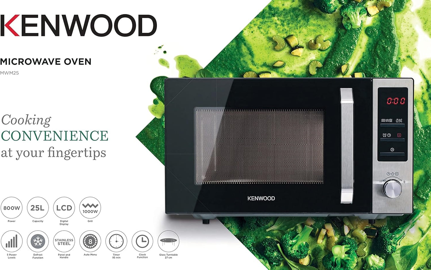 KENWOOD 25 Liters MICROWAVE WITH GRILL MWM25.000BK