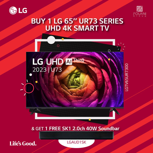 LG 65 Inch UHD AI Think 4K Smart Tv, Satellite, AV, 3 HDMI, 1 USB,DTV  65 UR73006LA