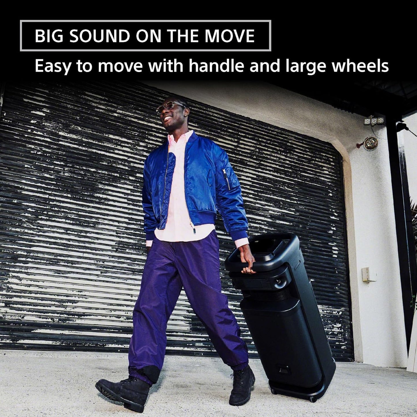 Sony ULT Tower 10 Bluetooth Karaoke Party Speaker with Powerful Bass, 360° Sound and Party Lights, Included Wireless Microphone SRSULT1000