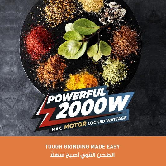 Panasonic 2000W Mixer Grinder with 3 Multipurpose Jars MX-AE365KTZ