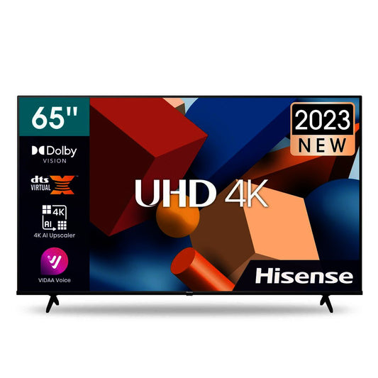 Hisense 65 Inch UHD 4K Smart Tv A6K Series, 3 HDMI, 2 USB, 1 AV, Free Wall Bracket, WIFI, LAN - 65A6K