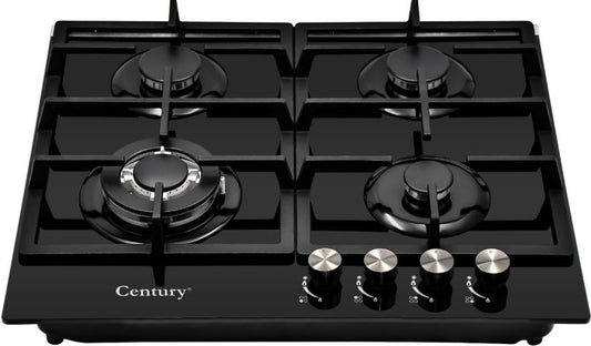 iMAGE 4-Burner Built-In Gas Hob with Tempered Glass, Auto Ignition, Flame Safety, iM-60GB-4