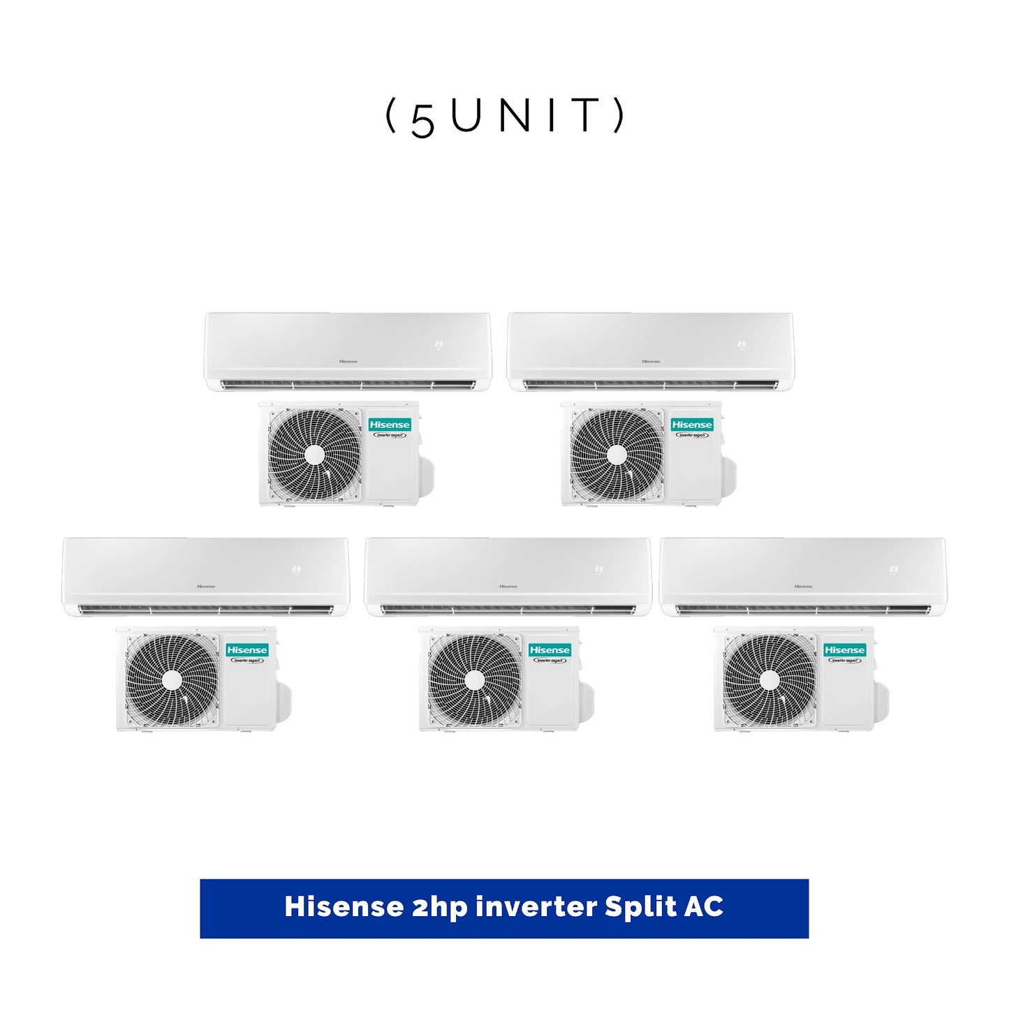 5 UNIT COMBO Hisense 2hp Inverter Split Air Conditioner SPL 2 HP Copper Inv-DK. Save upto ₦93,000! 😱🛒 on this Deal
