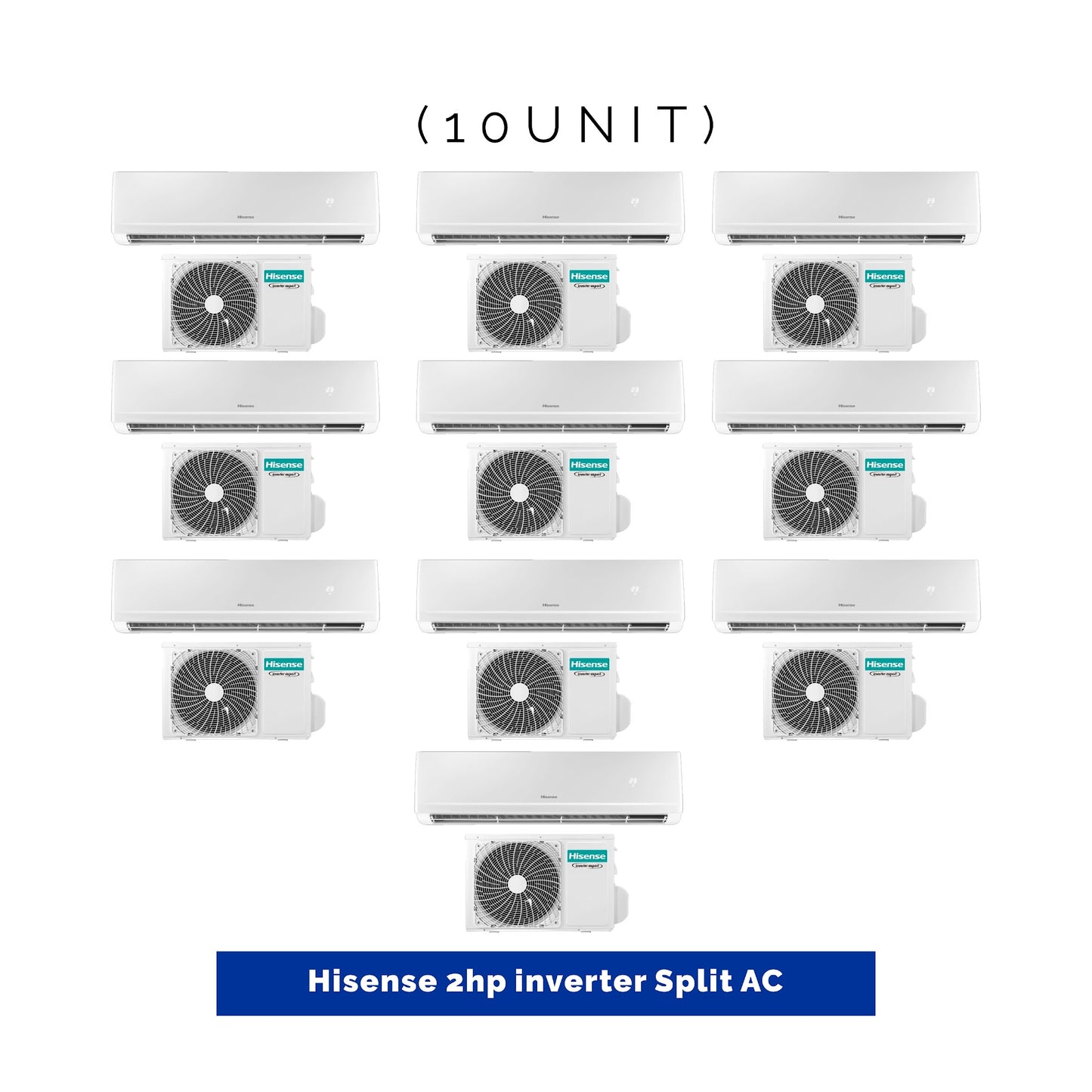 10 UNIT COMBO Hisense 2hp Inverter Split Air Conditioner SPL 2 HP Copper Inv-DK. Save ₦186,000! 😱🛒 on this Deal