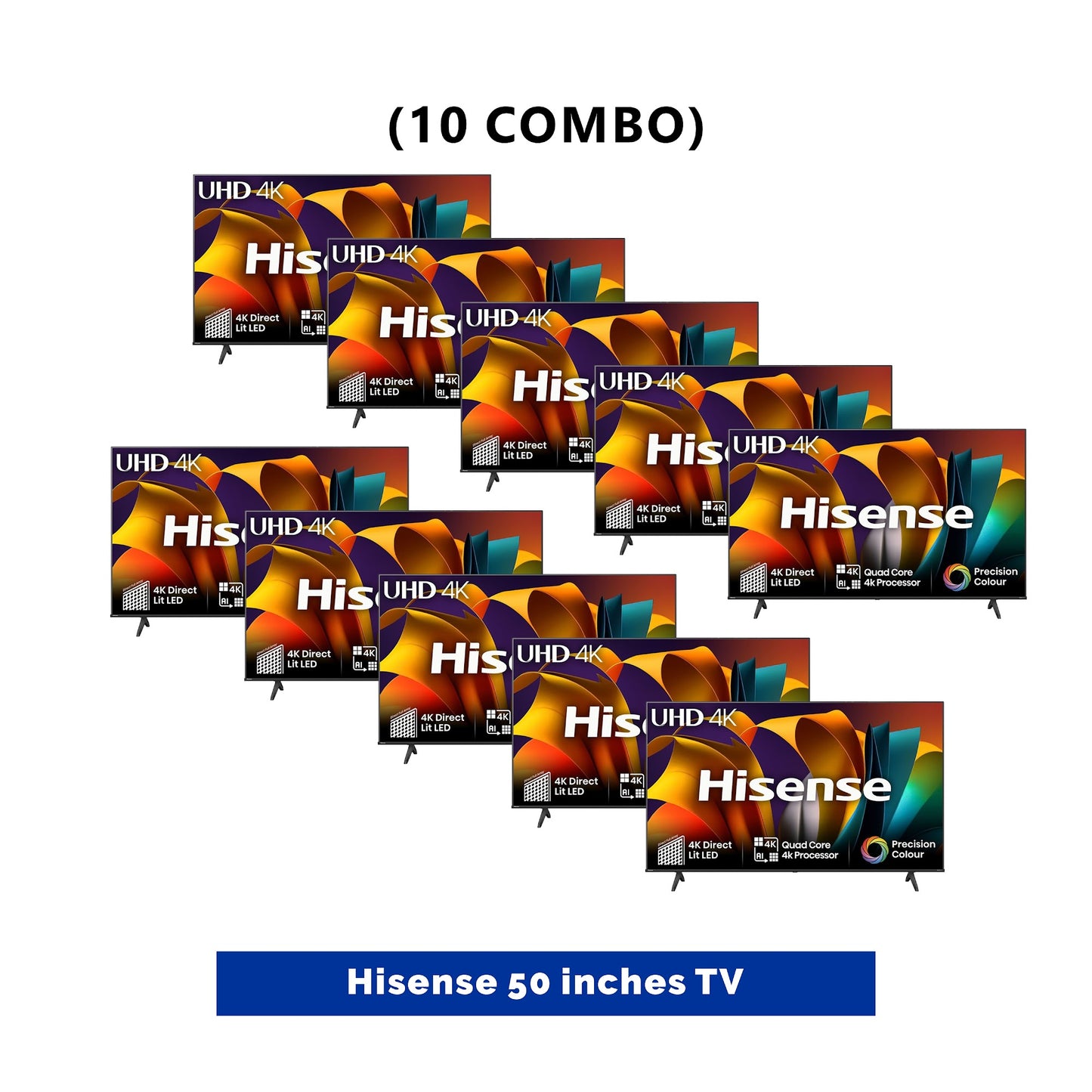 10 UNIT COMBO Hisense 50 Inch A6N Series UHD 4K Smart TV with Free wall bracket - 50A6N save ₦179,600! 😱🛒 on this Deal