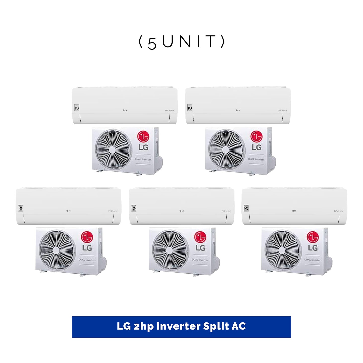 5 UNIT COMBO- Lg 2hp Dual Inverter Split Air Conditioner SPL 2.0HP INV. Save ₦213,000! 😱🛒 on this Deal