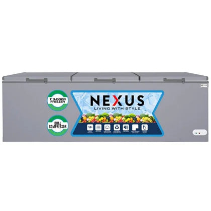 Nexus 1200L Inverter 3 Door Chest Freezer NX-1290HEI Metalic Grey