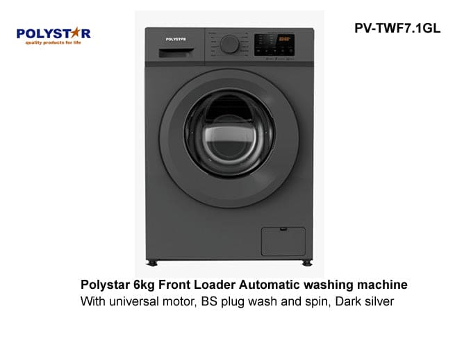 POLYSTAR 6KG FRONT LOAD AUTOMATIC WASHING MACHINE PV-TWF7.1GL