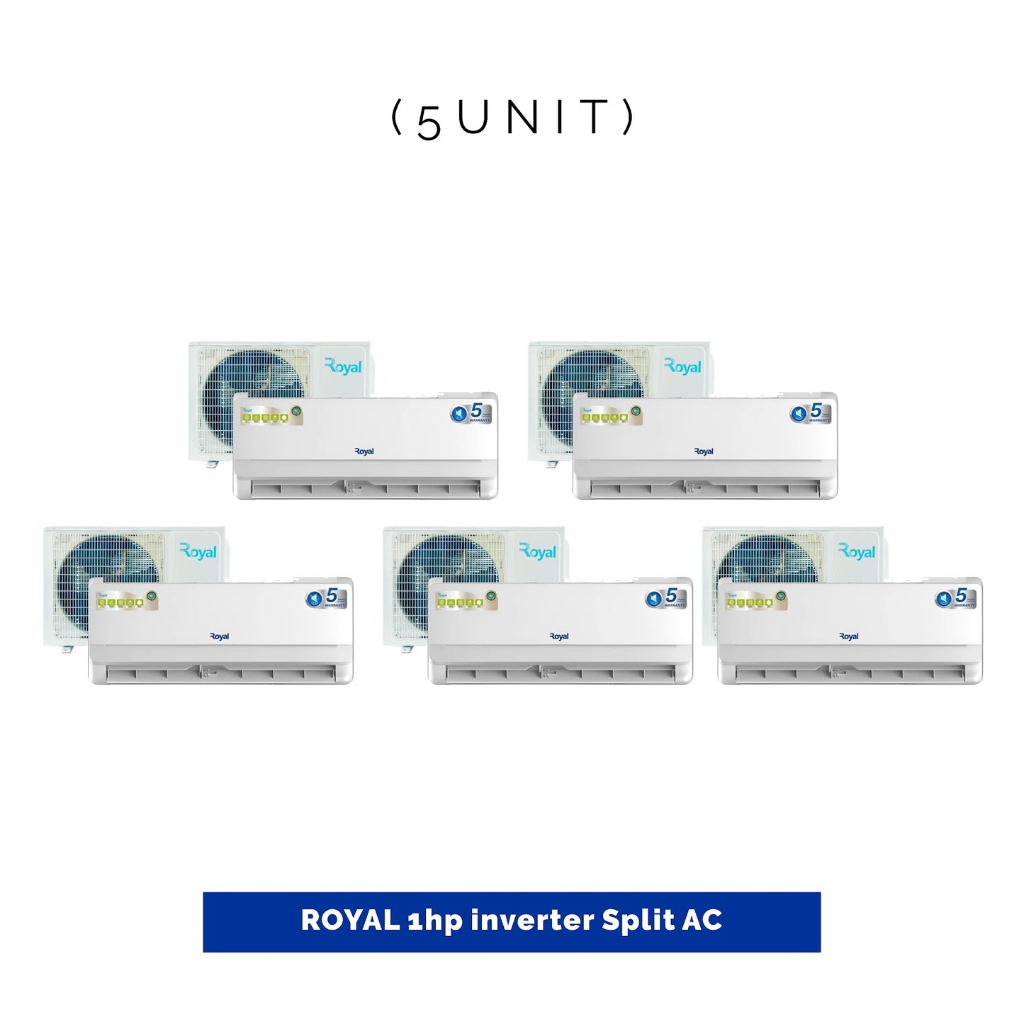 5 UNIT COMBO Royal 1hp Split Inverter Air Conditioner MR09RSAN. Save ₦111,300! 😱🛒 on this Deal