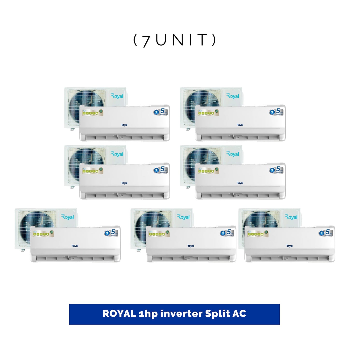 7 UNIT COMBO Royal 1hp Split Inverter Air Conditioner MR09RSAN. Save ₦155,820! 😱🛒 on this Deal