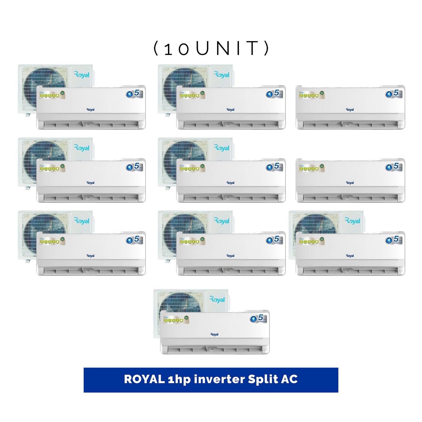 10 UNIT COMBO Royal 1hp Split Inverter Air Conditioner MR09RSAN. Save ₦222,600! 😱🛒 on this Deal