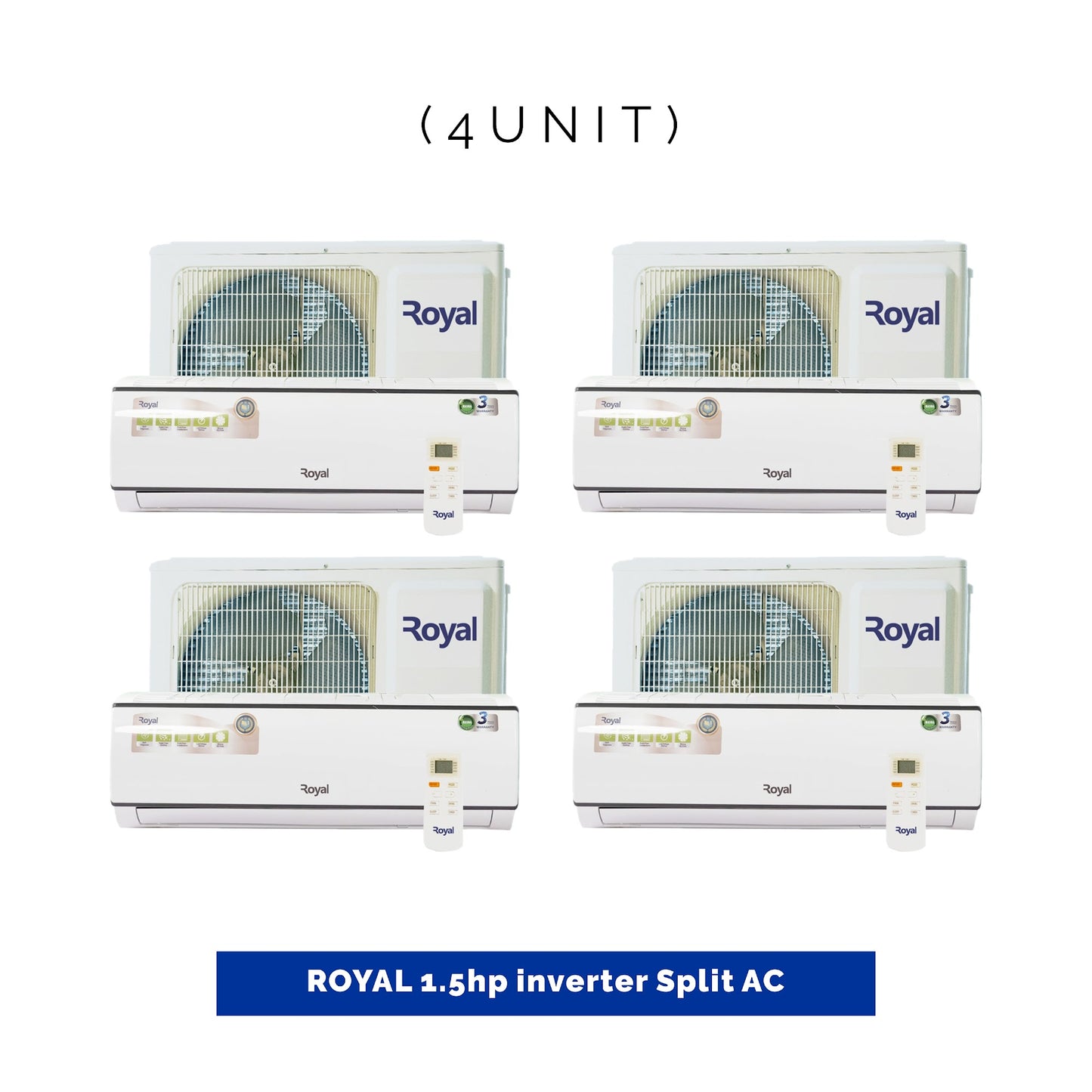 4 UNIT COMBO Royal 1.5hp Inverter Split Air Conditioner MR12RSAN. Save ₦93,600! 😱🛒 on this Deal
