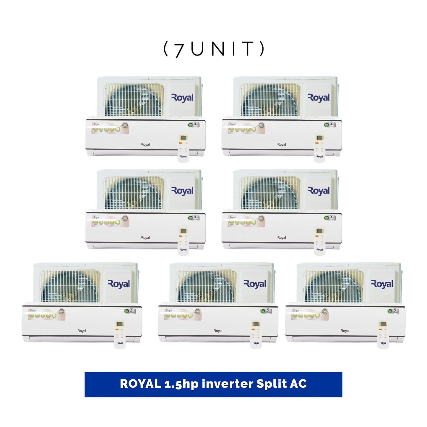 7 UNIT COMBO Royal 1.5hp Inverter Split Air Conditioner MR12RSAN. Save ₦81,900! 😱🛒 on this Deal