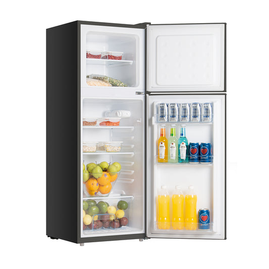 Royal Titan Refrigerator Double Door 155L energy saving and low noise, with lock and adjustable shelves - RREF155DF