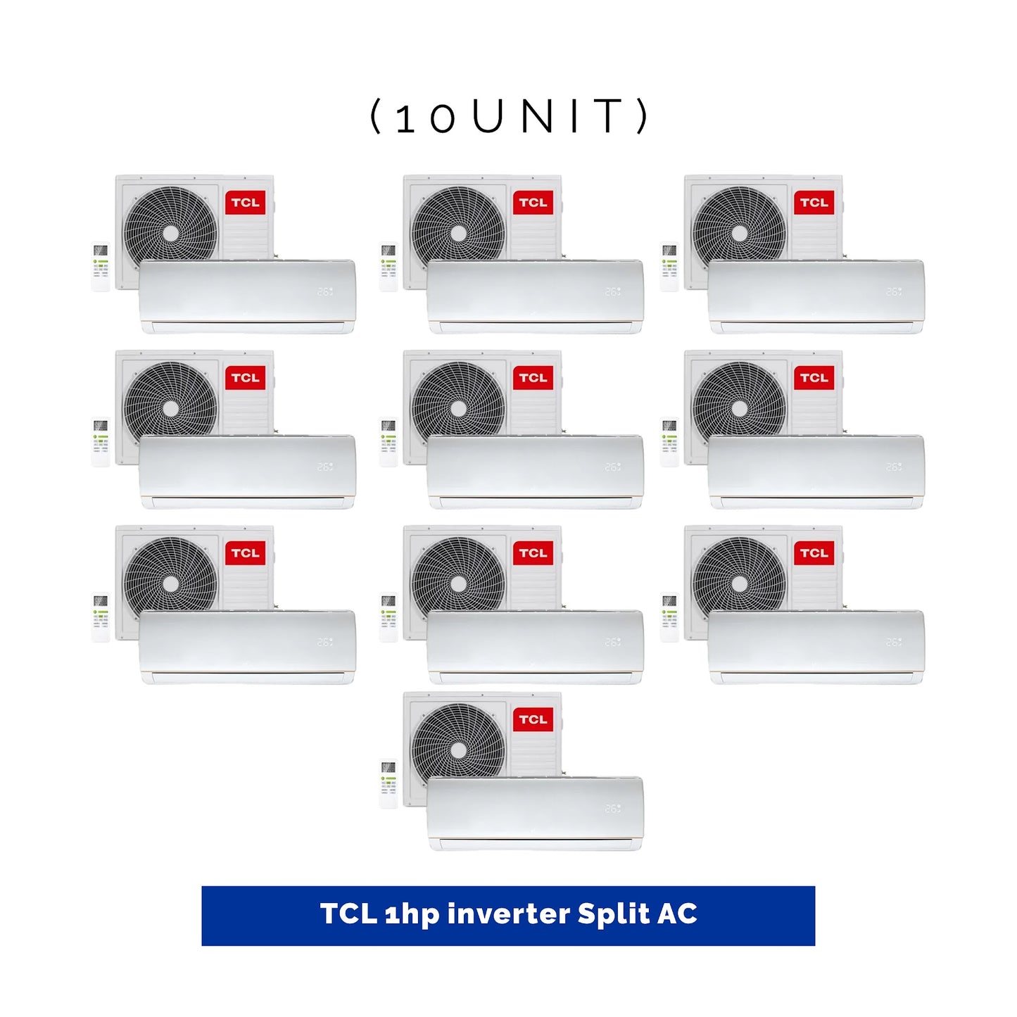 10 UNIT COMBO - TCL 1HP Inverter Split Air Conditioner TAC09CSD/TPH11IX With Free Installation Kit. Save ₦225,000! 😱🛒 on this Deal