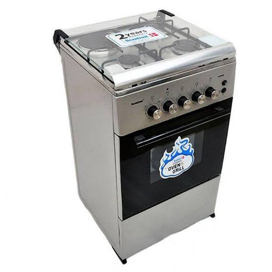 Scanfrost 50x50 3 Gas Burner + 1 Electric Hotplate Standing Cooker with Gas Oven SFC5312S