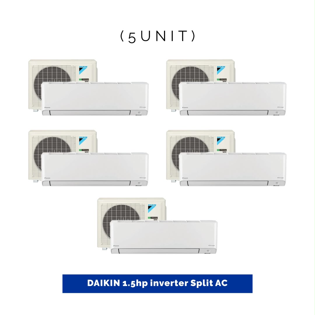 5 UNIT COMBO Daikin 1.5hp inverter Split Air Conditioner FTKF35AV1/RKF35AV1Save ₦37,900 😱🛒 on this Deal