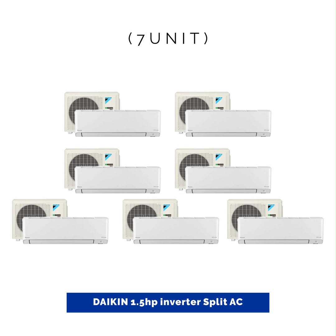 7 UNIT COMBO Daikin 1.5hp inverter Split Air Conditioner FTKF35AV1/RKF35AV1 Save ₦106,120 😱🛒 on this Deal
