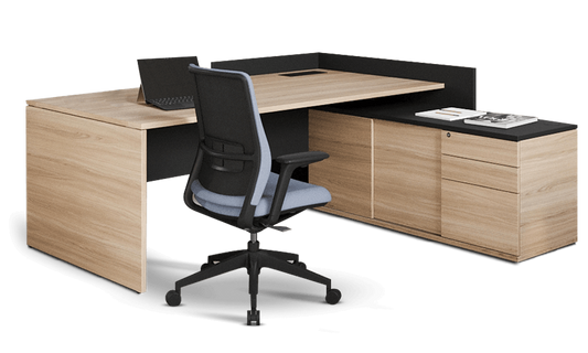 Actiu Ofimat Return Desk in 120x60 cm with Colour Side Panels P5310E