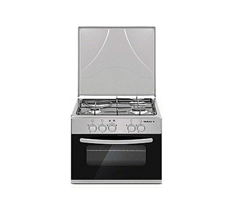 Maxi 50*50 3 Gas Burner + 1 Electric Hotplate Standing Cooker 505031INOX