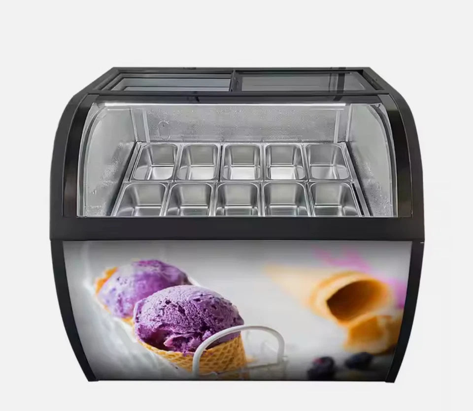 Linkrich Ice cream Showcase Freezer (10 Pans)