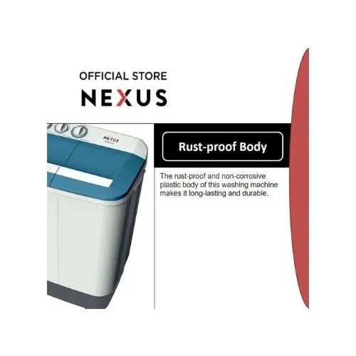 Nexus NX-WM-100SA 10kg Semi Automatic Twin Tub  Top Load Washing Machine