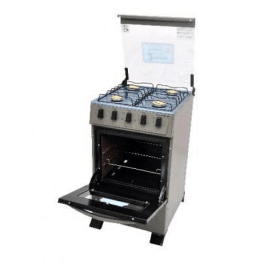 Scanfrost 4 Gas Burner Standing Cooker With Gas Oven Grey – CK5400NG