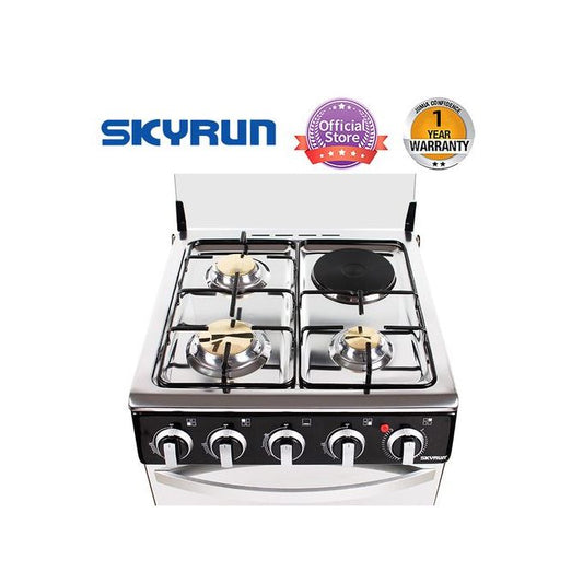 SKYRUN 3 Gas Burner +1 Electric Hotplate Standing Cooker GCS-3G1E/K