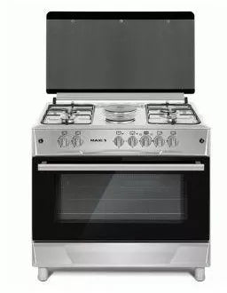 Maxi STYLE 60*90 (4 Cooker + 2 Electric) Burner Standing Gas Cooker INOX
