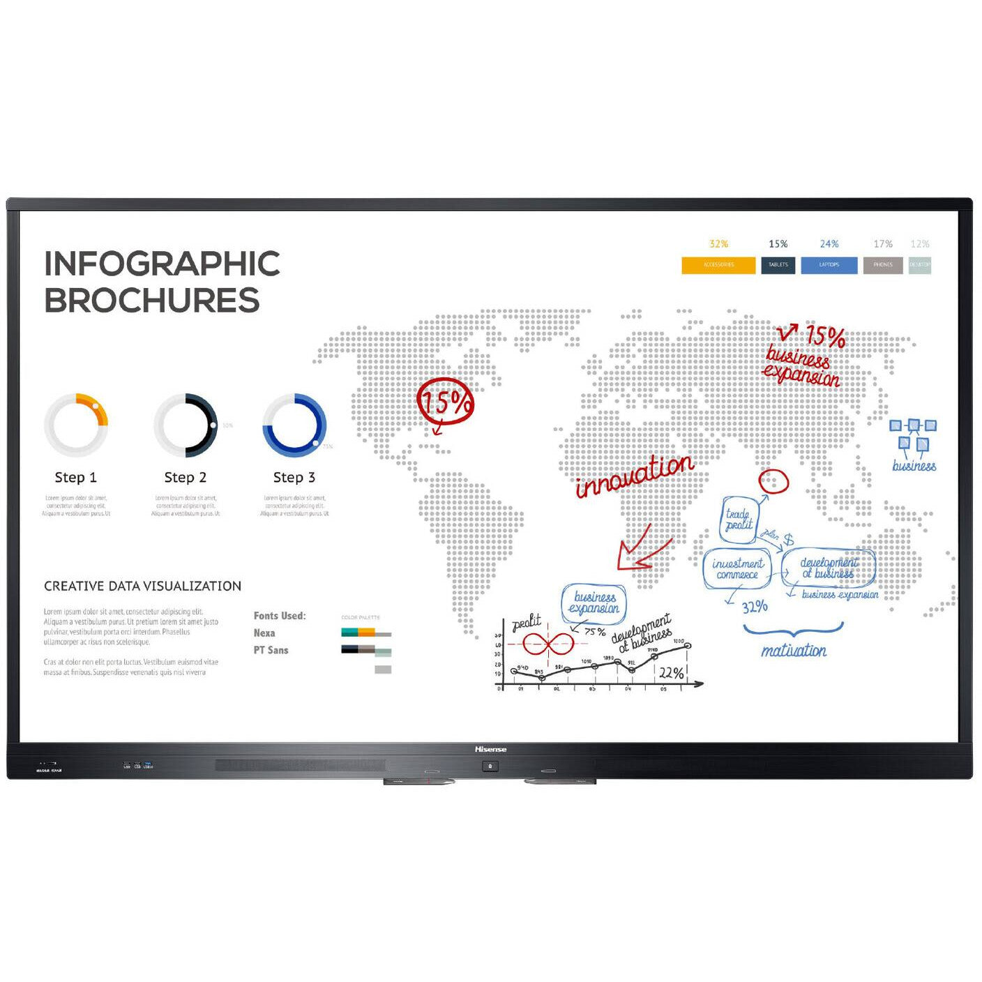 Hisense 86 inch UHD 4k Smart Interactive Digital Board TV WR60AE