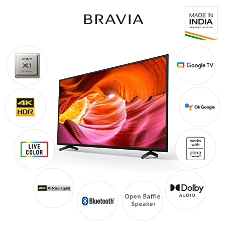 Sony 55 inch 4K Android Smart Tv KD-55X75K  Android Google Smart Tv, CHROMECAST BUILT-IN with Apple Air Play / Apple Home kit