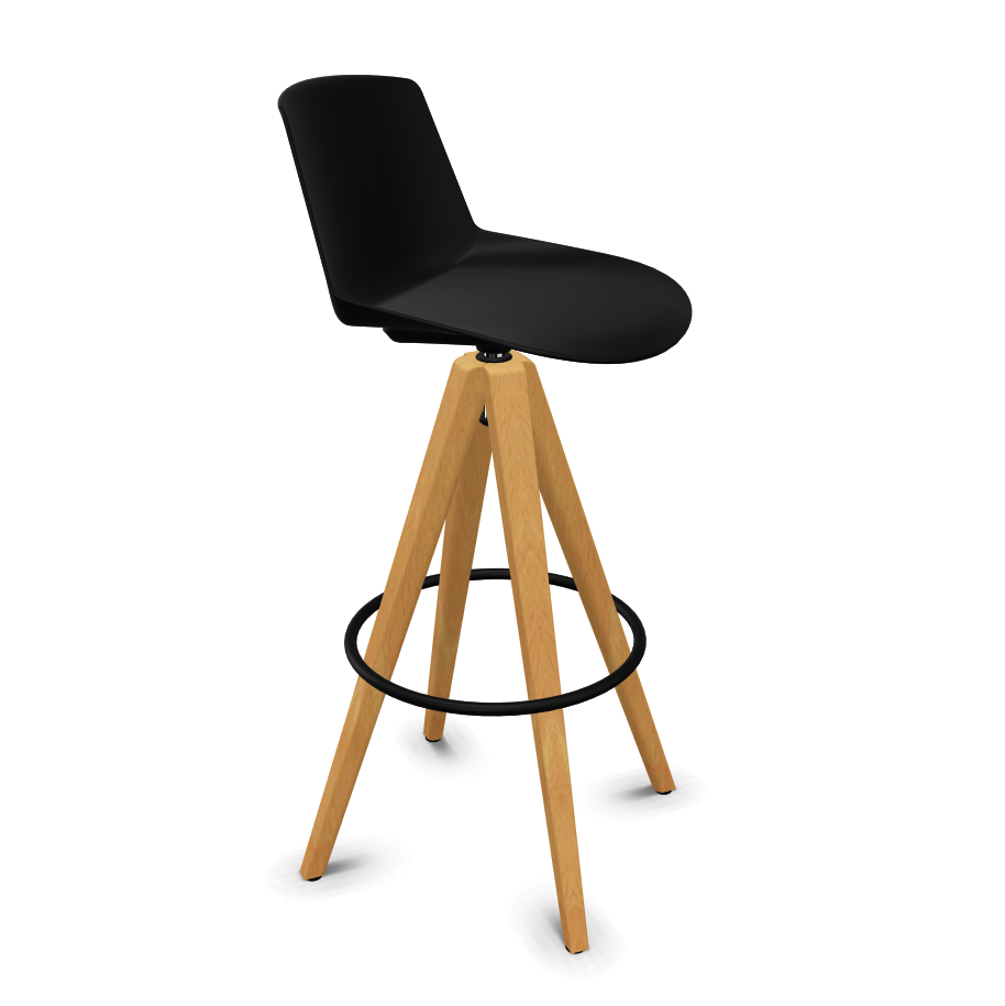 Actiu Noom Stool Multi-Purpose Chair with Beech Legs ACTNM401021